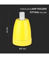 Douille E27 en porcelaine jaune - Max 60W, Ø4,7 x 6,4 cm, IP20 intérieur