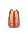 Douille E27 en porcelaine, marron - Max 60W, Ø4,7 x 6,4 cm, IP20 intérieur