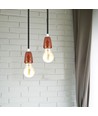 Douille E27 en porcelaine, marron - Max 60W, Ø4,7 x 6,4 cm, IP20 intérieur