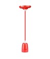 Lampe en porcelaine haute fréquence avec douille E27 - rouge