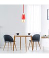 Lampe en porcelaine haute fréquence avec douille E27 - rouge