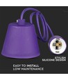 Douille Suspension E27 en Silicone - Violet