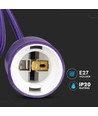 Douille Suspension E27 en Silicone - Violet