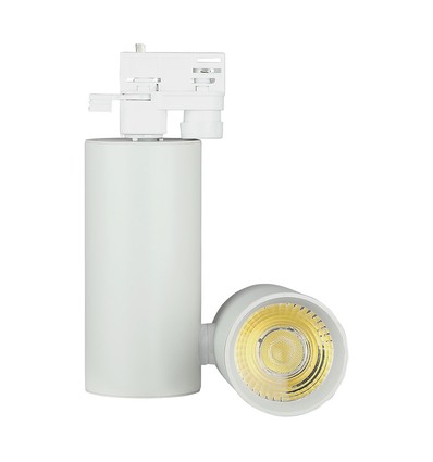 Spot sur rail monophasé 30W, RA95 - 24 degrés, blanc, 6400K, 5 ans de garantie