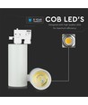 Spot sur rail monophasé 30W, RA95 - 24 degrés, blanc, 6400K, 5 ans de garantie