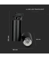 Spot sur rail triphasé 30W, RA95 - Noir, 6400K, 24 degrés, 5 ans de garantie