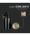 Spot sur rail LED 15W, RA95 - 24 degrés, Noir, 5 ans de garantie