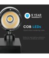 Spot sur rail 35W - 24 degrés, COB LED, IP20, 224x100x215mm