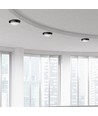 Plafonnier LED 12W - IP54, Ø22cm, bord noir, 3000K, source lumineuse incl.