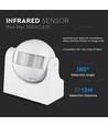 Détecteur de mouvement avec commande manuelle - Blanc, IP44, jusqu'à 300W LED