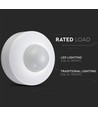 Détecteur de plafond avec commande manuelle - Max 300W, blanc, PIR infrarouge, IP20 intérieur