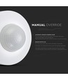 Détecteur de plafond avec commande manuelle - Max 300W, blanc, PIR infrarouge, IP20 intérieur