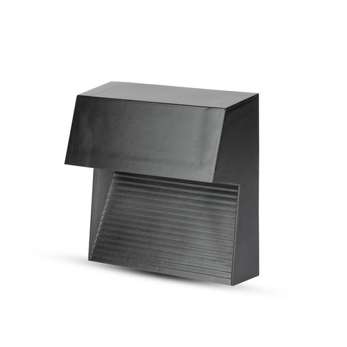 Spot LED 3W pour escaliers - IP65, noir, 4000K, 210lm, saillie