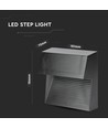Spot LED 3W pour escaliers - IP65, noir, 4000K, 210lm, saillie