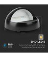 Applique murale LED 3W pour escaliers, ronde - IP65, noir, 3000K, 210lm, spot encastrable pour marches et couloirs