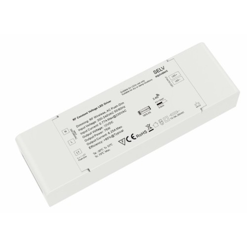 Alimentation rWave dimmable 75W / 24V DC - 3.125A, RF, push-dim
