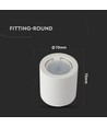 Plafonnier rond en gypse GU10 - Blanc, sans source lumineuse