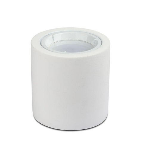 Anneau de plafond GU10 en plâtre - Rond, blanc, Ø7cm, sans source lumineuse