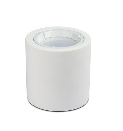 Anneau de plafond GU10 en plâtre - Rond, blanc, Ø7cm, sans source lumineuse