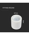 Anneau de plafond GU10 en plâtre - Rond, blanc, Ø7cm, sans source lumineuse