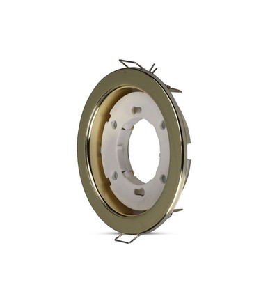 Spot encastrable GX53 - Rond, or, perçage : Ø9cm, dimensions : Ø10,5cm, IP20 intérieur