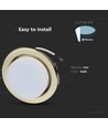 Spot encastrable GX53 - Rond, or, perçage : Ø9cm, dimensions : Ø10,5cm, IP20 intérieur