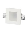 Spot encastrable GU10 - Carré, blanc, verre dépoli, 12x12 cm, IP20