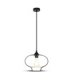 Suspension Ø28cm Artistic Globe - Douille E27, verre transparent, design moderne
