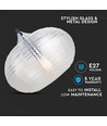 Suspension en verre Ø35cm Diamond Cut - Transparent, douille E27, max 60W, excl. source lumineuse