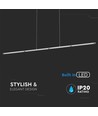 Suspension LED designer 36W en chrome - 182cm, 2700lm, 4000K, IP20