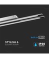 Double suspension / plafonnier designer 36W - Chrome, 4000K, 2700lm, IP20, angle 120°