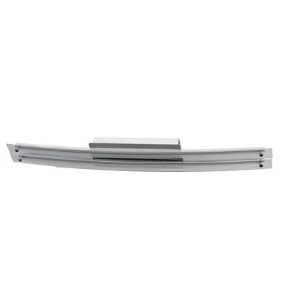 Plafonnier/applique 36W Designer Bend Glass Double - Chrome, 2700lm, 4000K, inox et verre, IP20, largeur 98,5cm