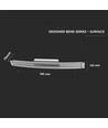 Plafonnier/applique 36W Designer Bend Glass Double - Chrome, 2700lm, 4000K, inox et verre, IP20, largeur 98,5cm