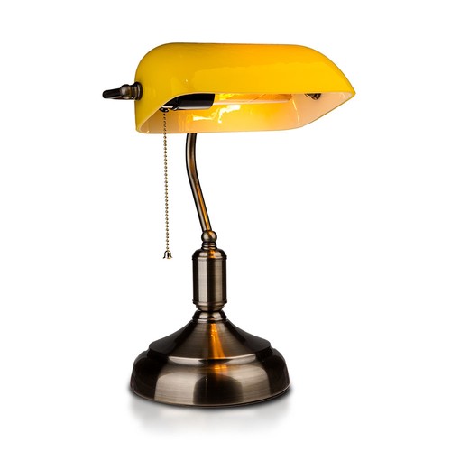Lampe de table Banker E27 - Bakélite, Jaune