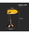 Lampe de table Banker E27 - Bakélite, Jaune