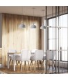 Suspension E14 avec abat-jour blanc - Max. 60W, ajustable, design moderne, sans source lumineuse