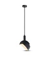 Suspension E14 avec abat-jour ajustable - Noir, Ø18cm, câble 1m, max 60W, hors source lumineuse