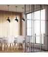Suspension E14 avec abat-jour ajustable - Noir, Ø18cm, câble 1m, max 60W, hors source lumineuse