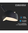 Suspension E14 avec abat-jour ajustable - Noir, Ø18cm, câble 1m, max 60W, hors source lumineuse