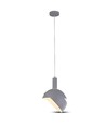 Suspension E14 avec abat-jour en aluminium gris - Ø18cm, câble 1 mètre, max 60W, sans source lumineuse