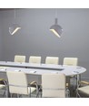 Suspension E14 avec abat-jour en aluminium gris - Ø18cm, câble 1 mètre, max 60W, sans source lumineuse