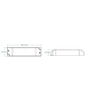 Driver rWave dimmable 36W / 350mA-1200mA pour panneau LED - 10-52V, Push dim, RF, sans scintillement