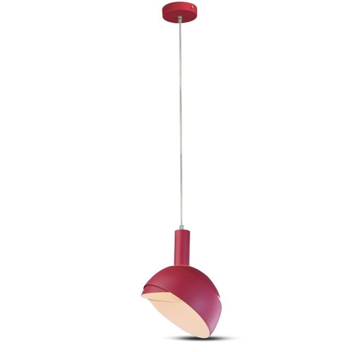 Suspension E14 avec abat-jour en aluminium rose - Max 60W, plastique et aluminium, 5 ans de garantie