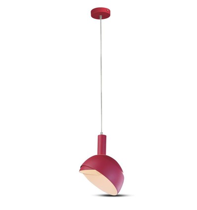 Suspension E14 avec abat-jour en aluminium rose - Max 60W, plastique et aluminium, 5 ans de garantie