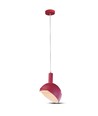 Suspension E14 avec abat-jour en aluminium rose - Max 60W, plastique et aluminium, 5 ans de garantie