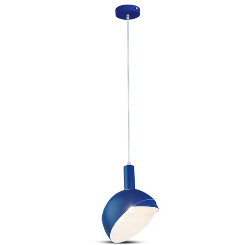 Suspension E14 bleue avec abat-jour en aluminium - Max 60W, Ø18cm, IP20, 5 ans de garantie