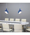 Suspension E14 bleue avec abat-jour en aluminium - Max 60W, Ø18cm, IP20, 5 ans de garantie