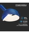 Suspension E14 bleue avec abat-jour en aluminium - Max 60W, Ø18cm, IP20, 5 ans de garantie