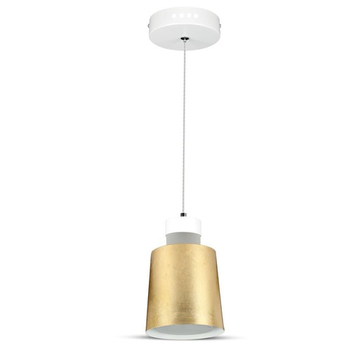 Suspension LED 7W - Abat-jour acrylique doré, Ø12cm, source lumineuse incl.