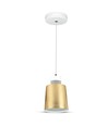 Suspension LED 7W - Abat-jour acrylique doré, Ø12cm, source lumineuse incl.